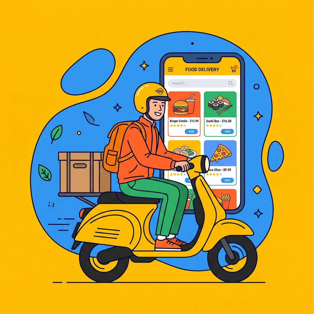 fishioo fresh delivery illustration
